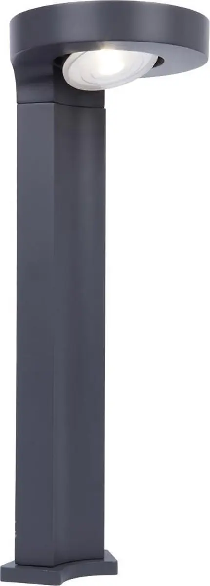 Lutec Diso LED Sokkellamp Buiten Sensor Solar - Grijs