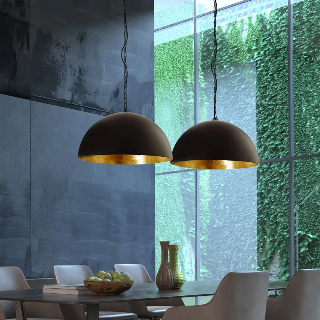 Steinhauer Semicirkel 2556ZW Hanglamp - 2 Lichtpunten Zwart/Goud - afbeelding 6 van 6