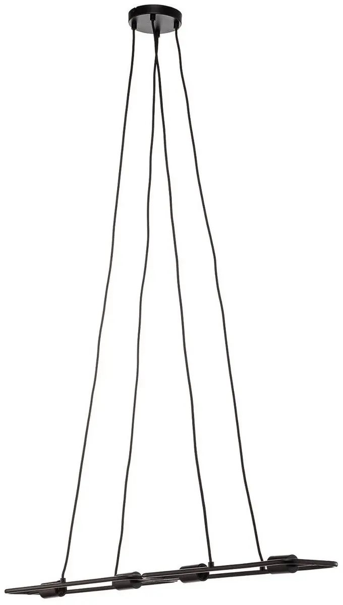 Lucande Hanglamp 4-Lichts E27 - Matzwart