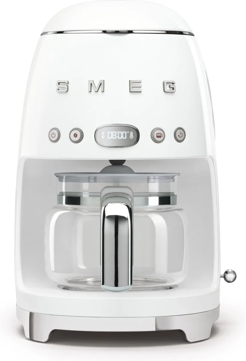 Smeg DCF02WHEU Filterkoffiemachine - 10 Kopjes - 1,4L - Wit