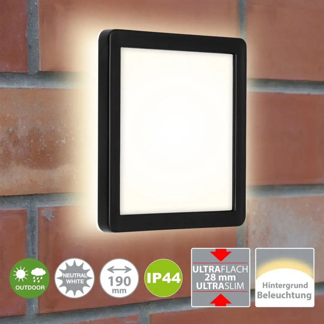 Briloner Frankfurt LED Buitenlamp – 19 bij 19 cm – Zwart - afbeelding 6 van 6