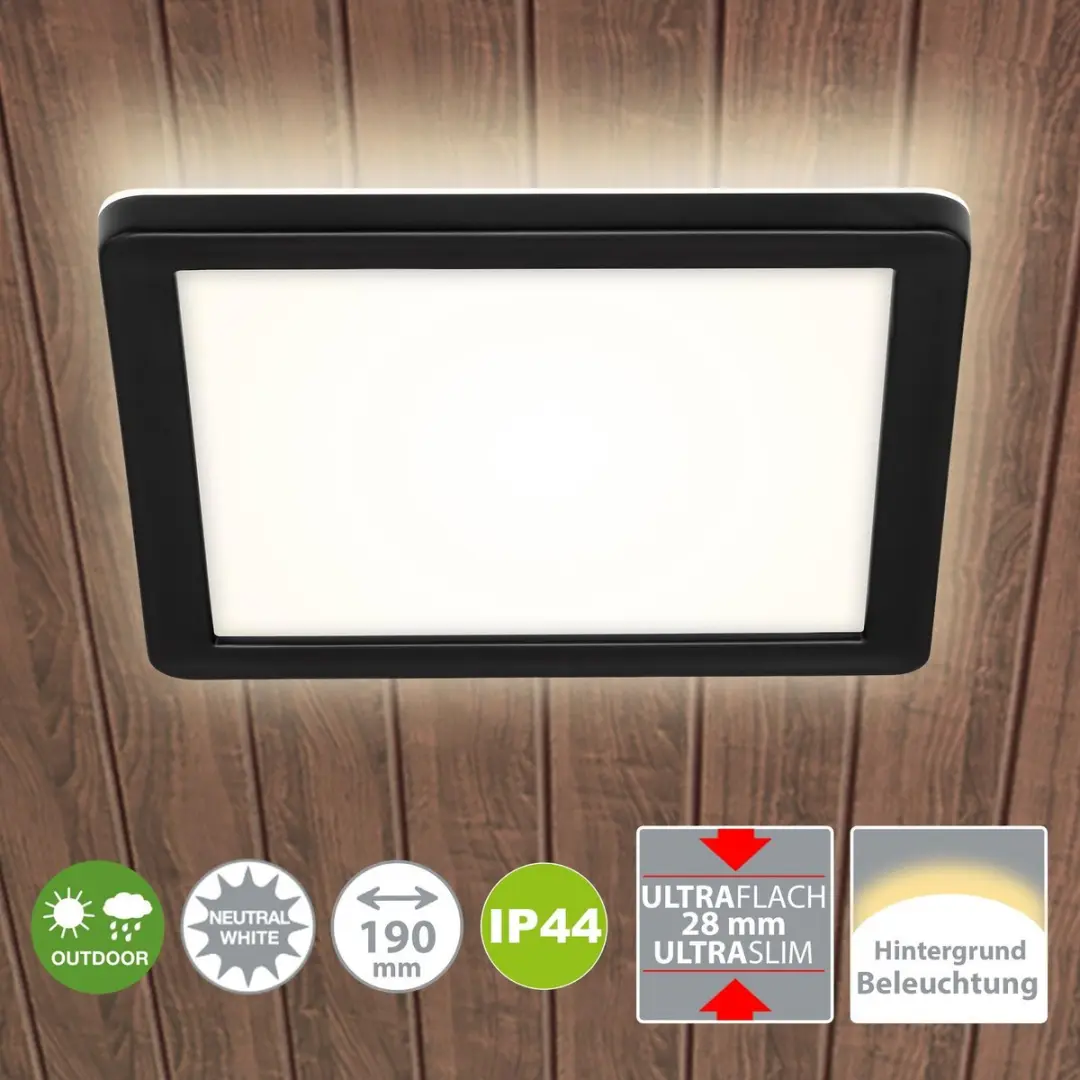 Briloner Buitenwandlamp - 1 Lichtpunt - Wit Licht 4000K - Zwart