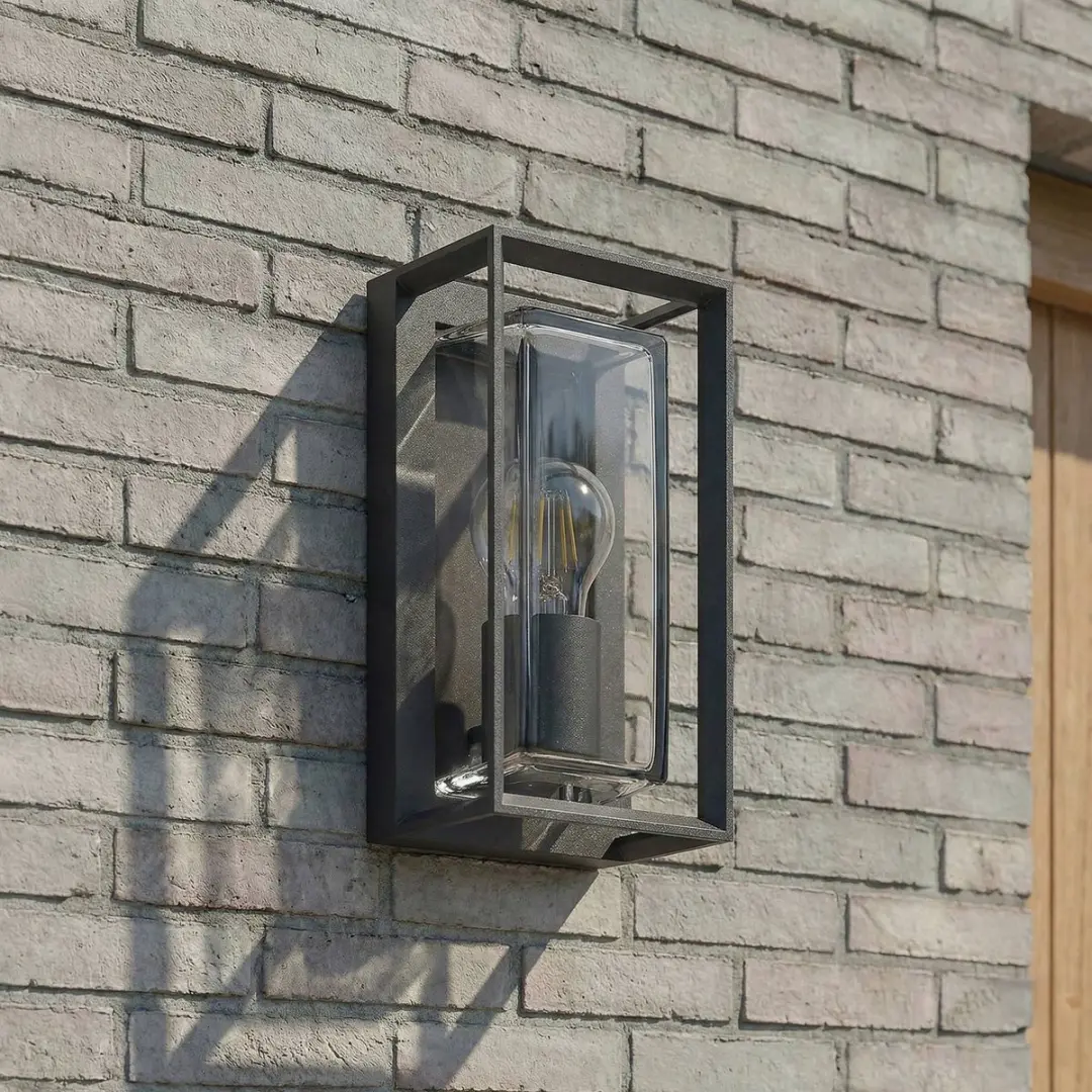 ARCCHIO Wandlamp Buiten Aluminium Glas 1 Lichtpunt E27 - Antraciet - afbeelding 6 van 6