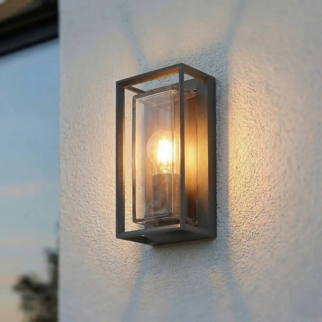 ARCCHIO Wandlamp Buiten Aluminium Glas 1 Lichtpunt E27 - Antraciet