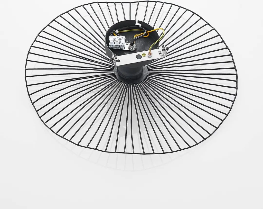 Lindby Plafondlamp 1 Licht E27 - Ø40cm - Mat Zwart
