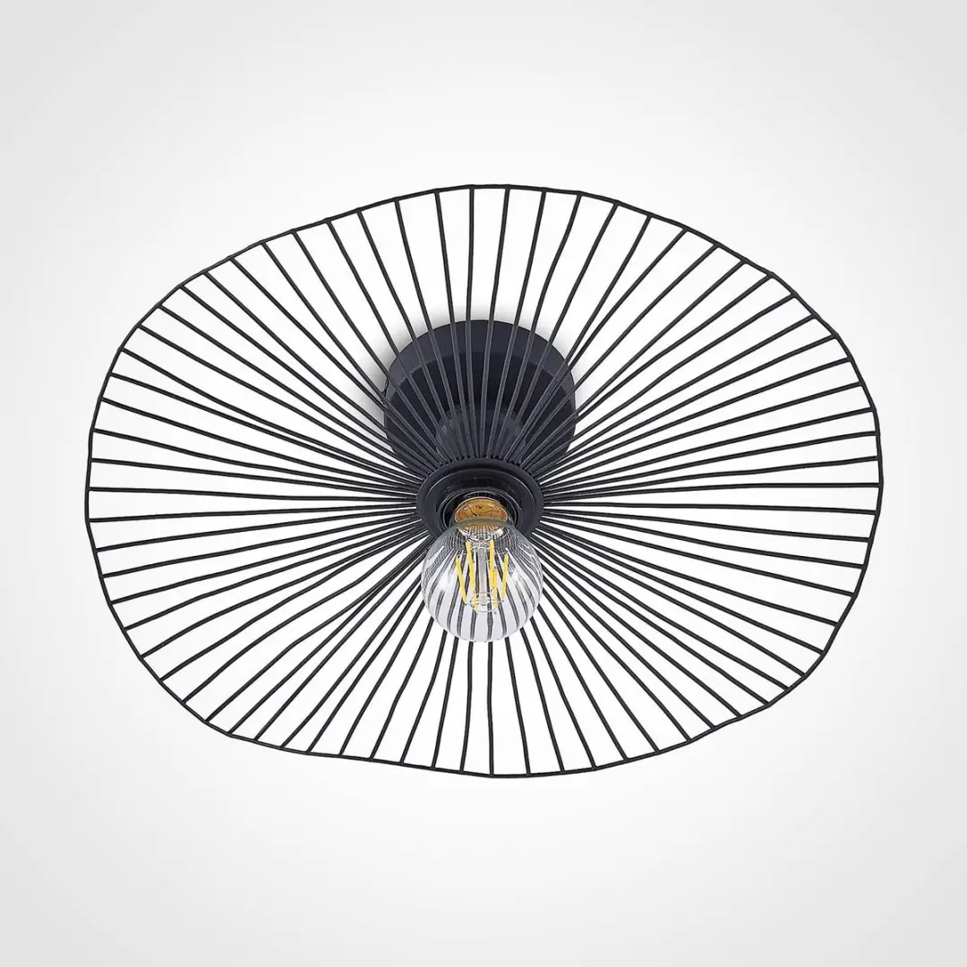 Lindby Plafondlamp 1 Licht E27 - Ø40cm - Mat Zwart