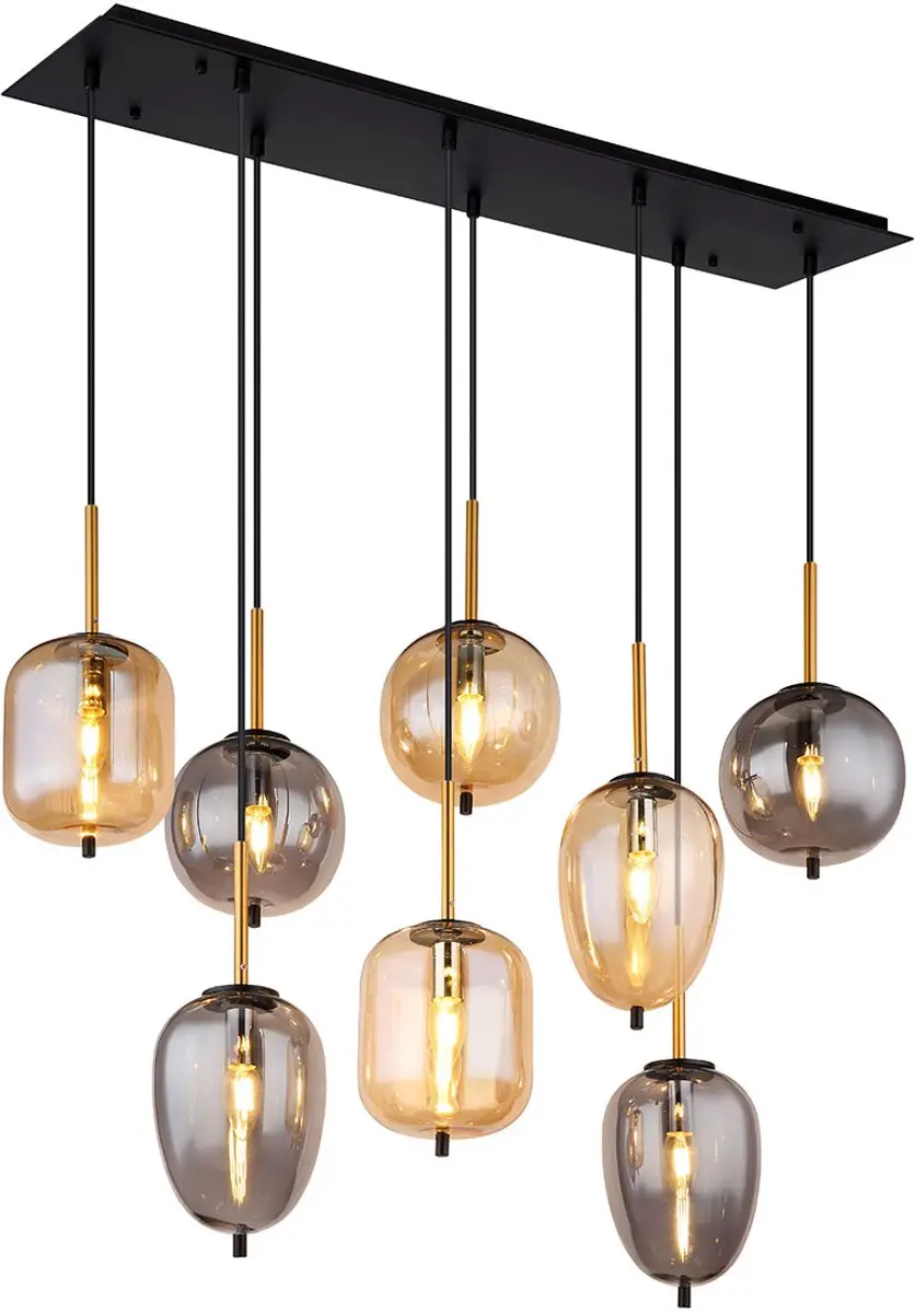 Globo Blacky Hanglamp 8x E14