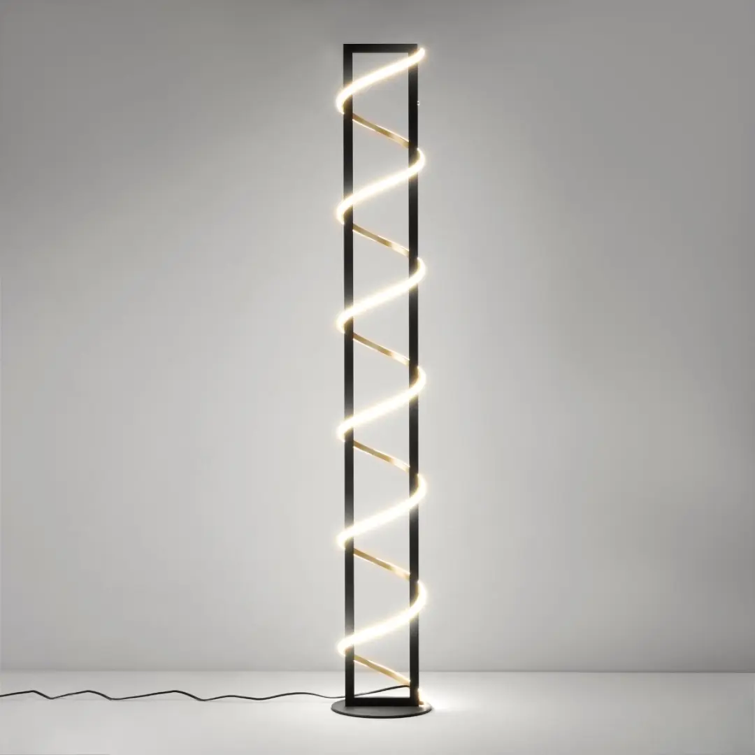 Fischer & Honsel Gwen LED Vloerlamp 28W - Zwart