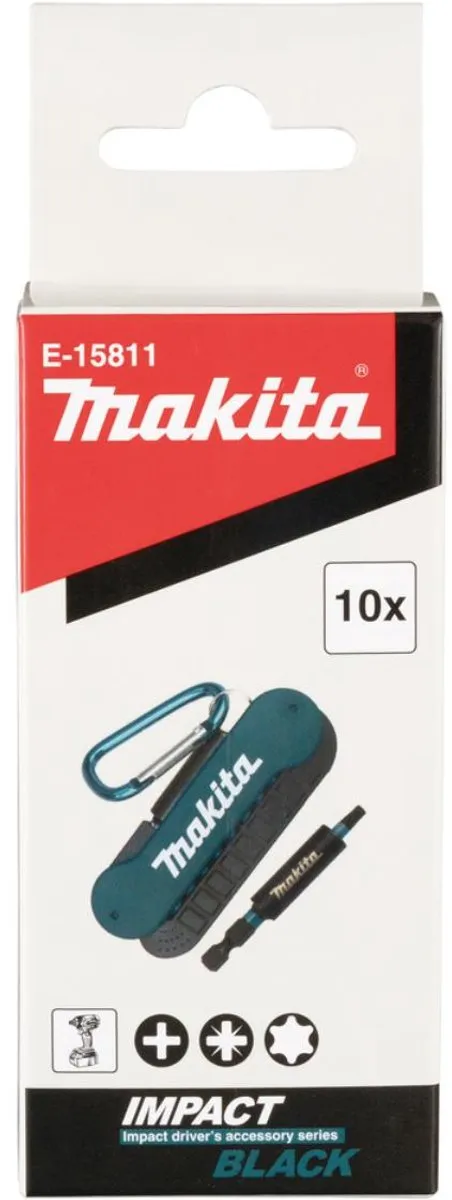 Makita ImpBlack Schroefbitset E-15811 - 10-delig