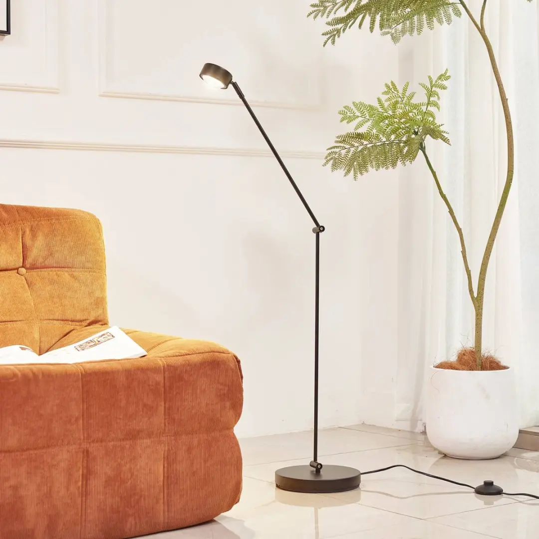 Lindby Vloerlamp 1 Licht GX53 - 88cm - Zwart Mat