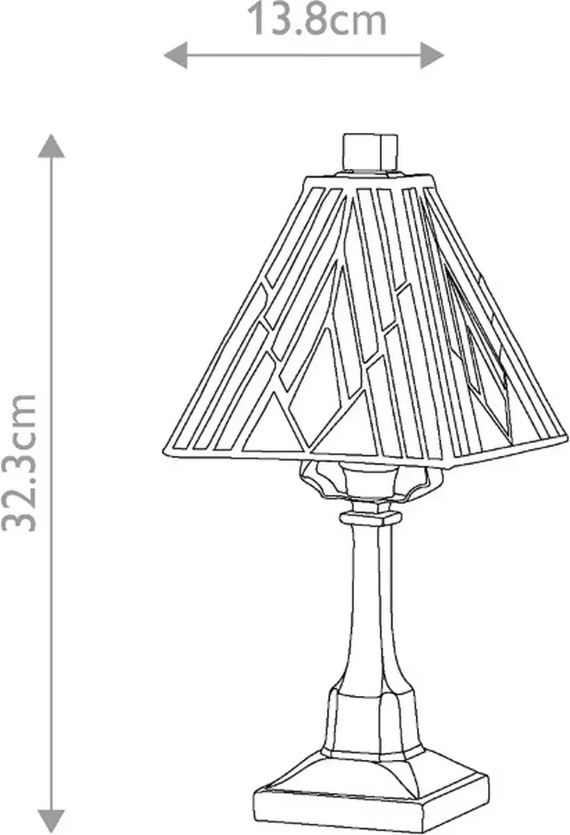 Elstead Tiffany LED Tafellamp Alderley - Dimbaar 40W - Vintage Bronze