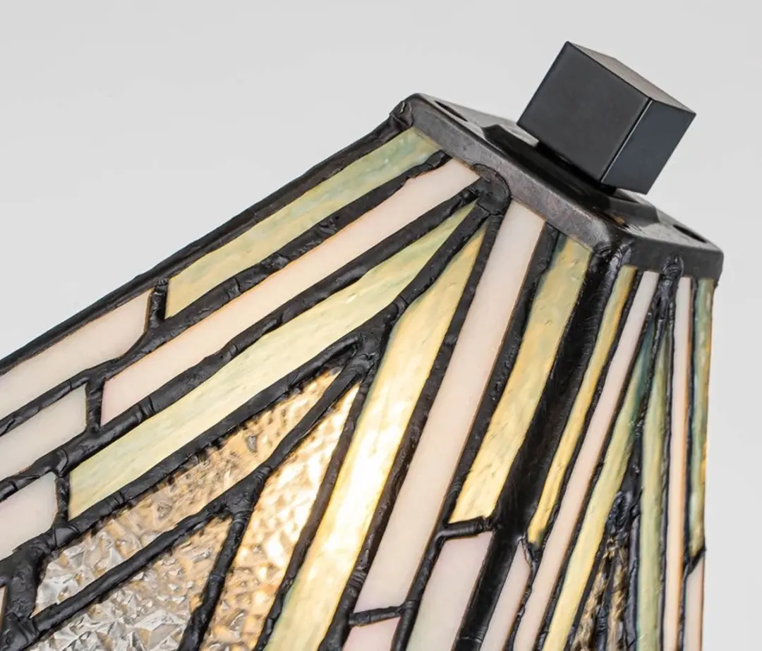 Elstead Tiffany LED Tafellamp Alderley - Dimbaar 40W - Vintage Bronze