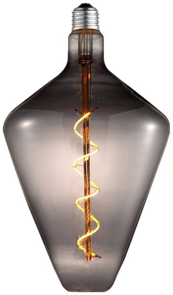 Lucande E27 LED-lamp Rookgrijs - 4W Warm Wit