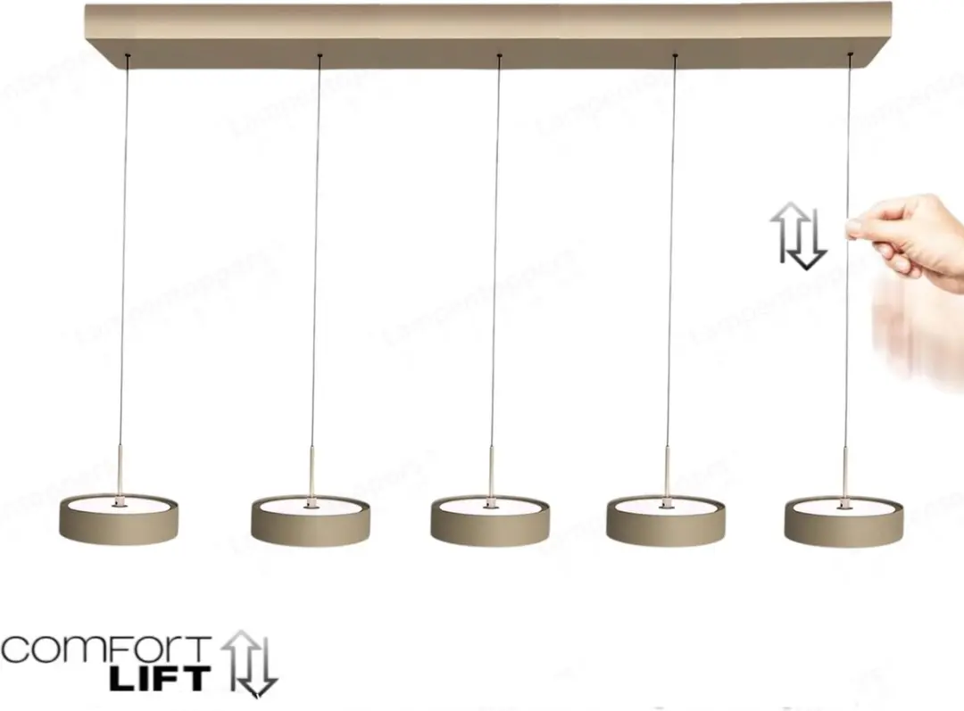Freelight Alieno 5 Hanglamp 120cm Beige