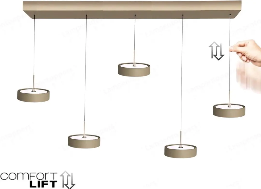 Freelight Alieno 5 Hanglamp 120cm Beige