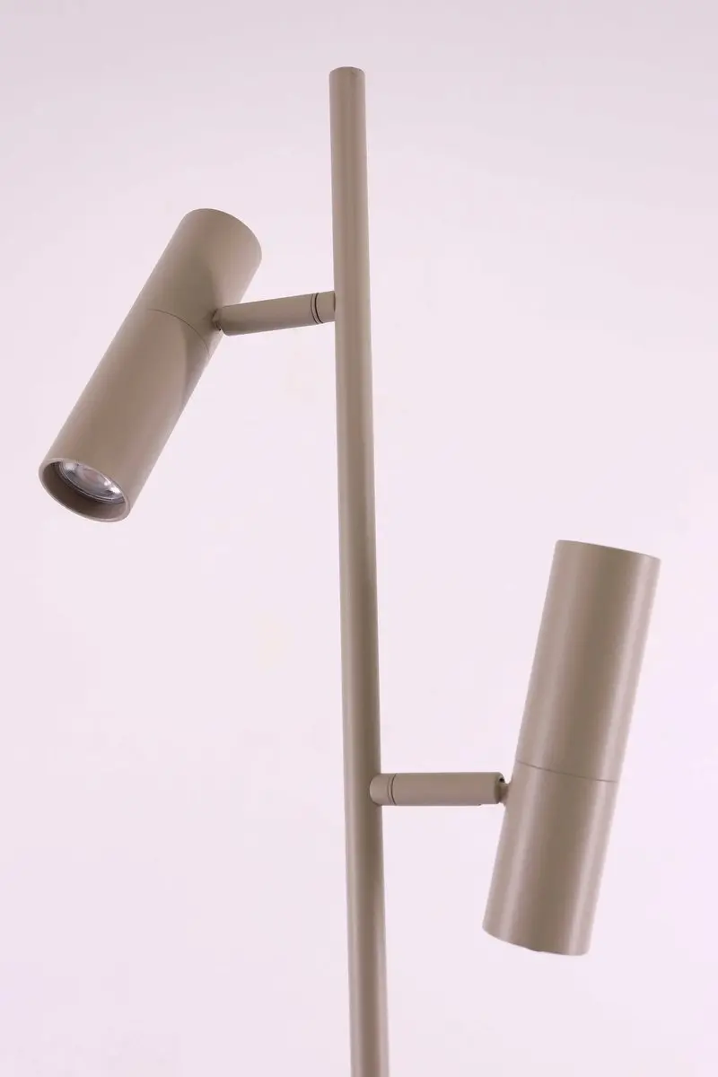 Freelight Minimalistische Vloerlamp Zandkleur - 2 Verstelbare Spots