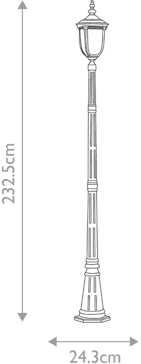 Elstead LED Tuin Pilaar Cleveland E27 60W - Weathered Bronze