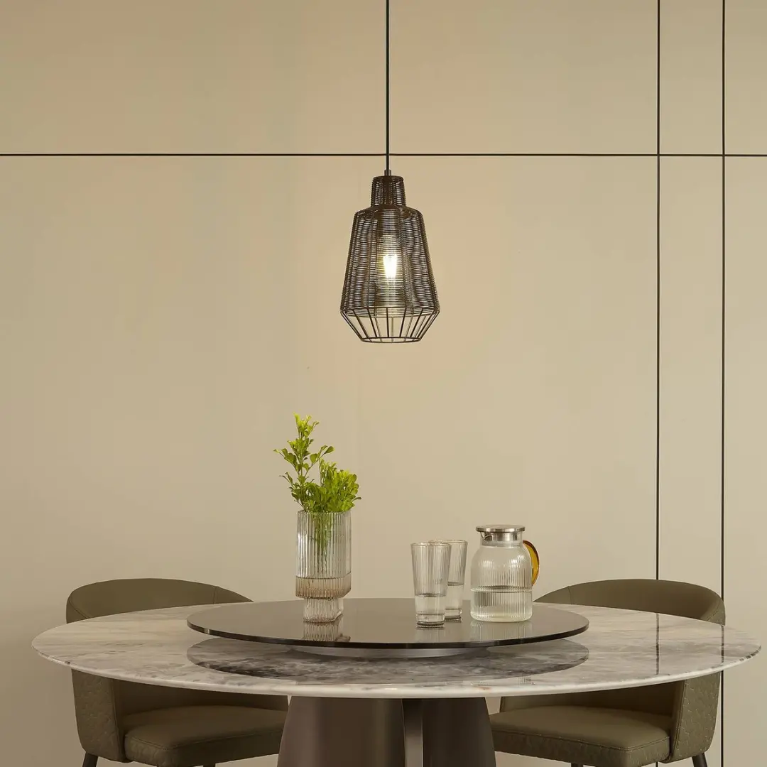 Lucande Hanglamp 1 Licht E27 - Zwart