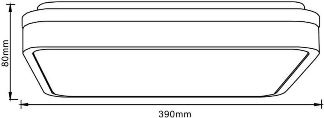 Brilliant Tumeo LED Plafondlamp 40x40cm - 24W 2400lm Warm Wit