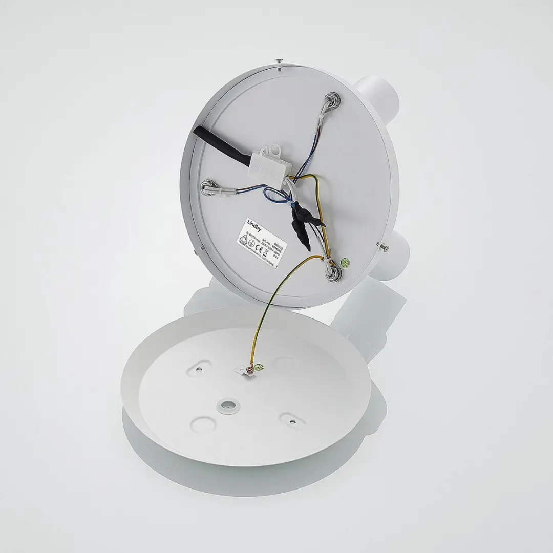 Lindby Buitenspot 3-lichts GU10 - 25cm - Wit/Chroom Mat