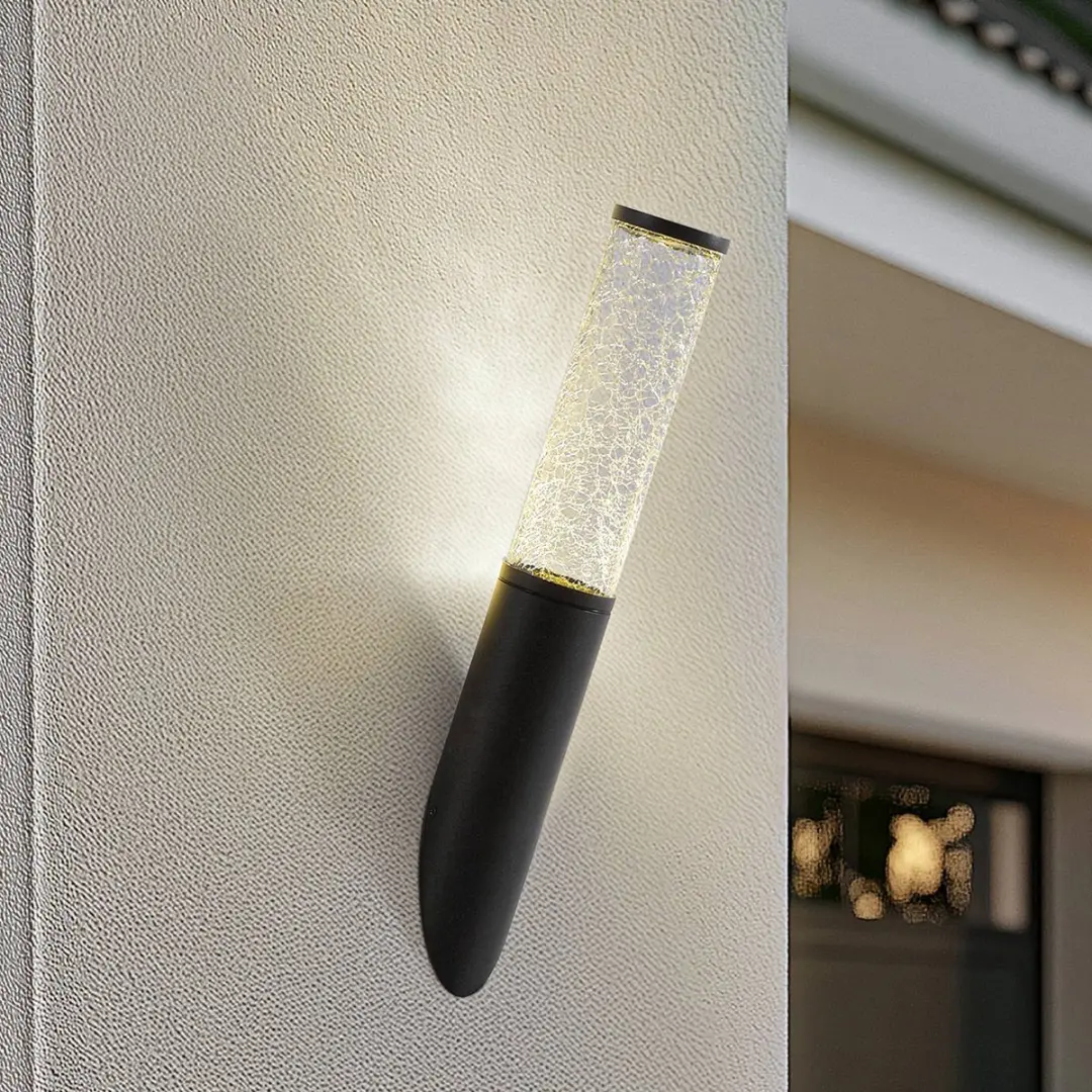 Lindby Wandlamp Buiten 1 Licht GU10 - 45cm - Zwart/Transparant