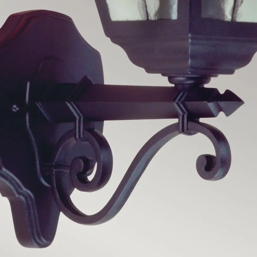 Elstead Lighting Norfolk LED Wandlamp E27 60W - IP44 - Dimbaar - Zwart