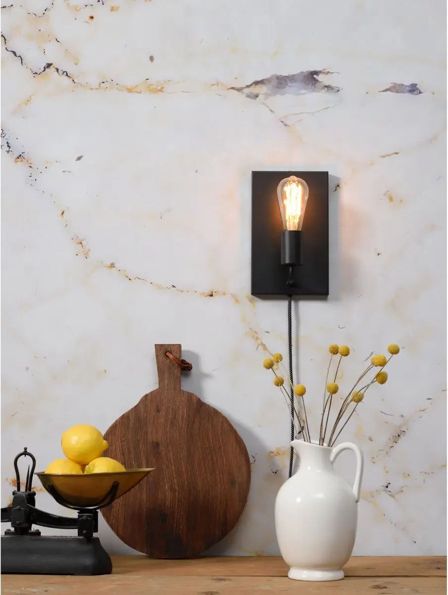 it's about RoMi Wandlamp Madrid - Zwart