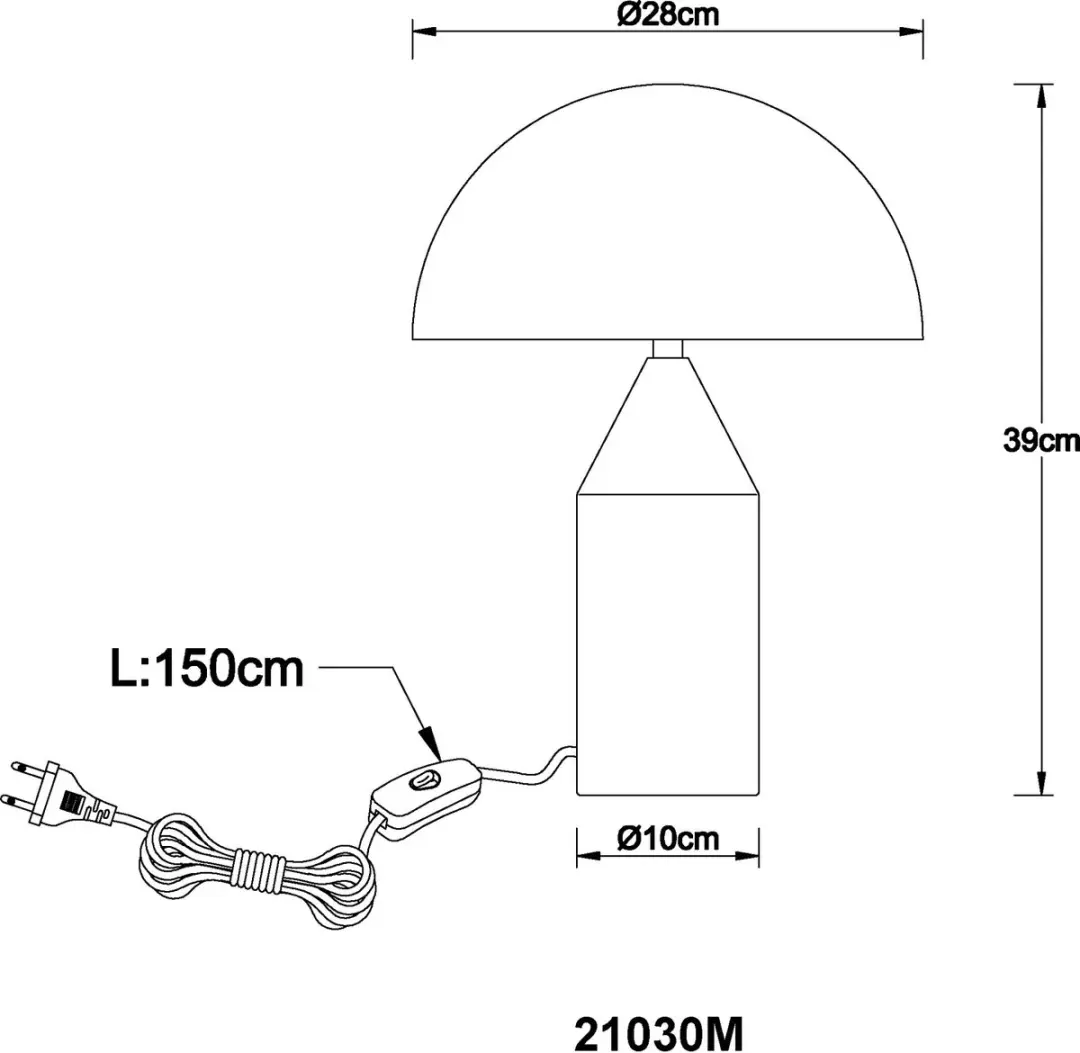 Globo Atoma Tafellamp Brons Ø28cm - 2 Lichtpunten - afbeelding 6 van 6
