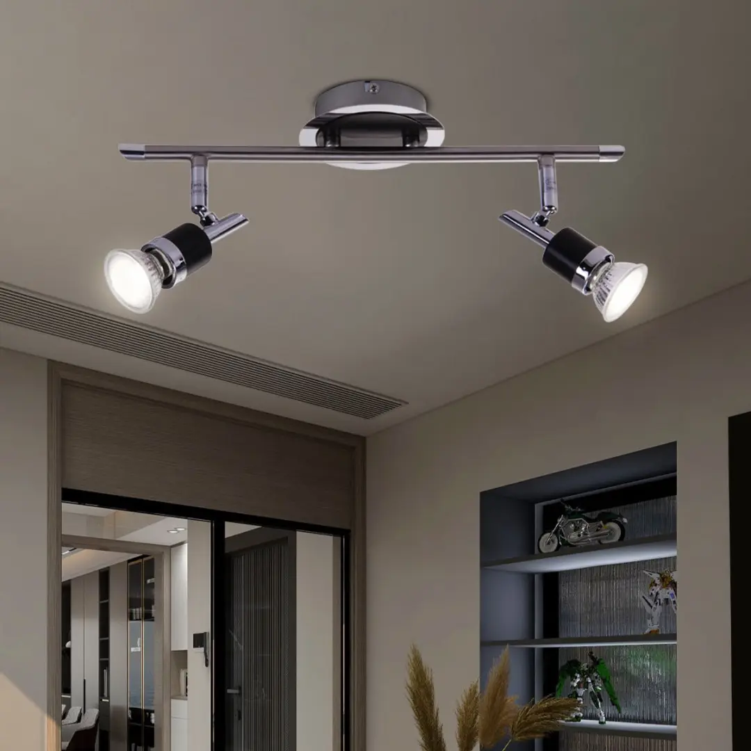 Globo LED Plafondlamp Spot 50W - 38x13,5cm - Chroom