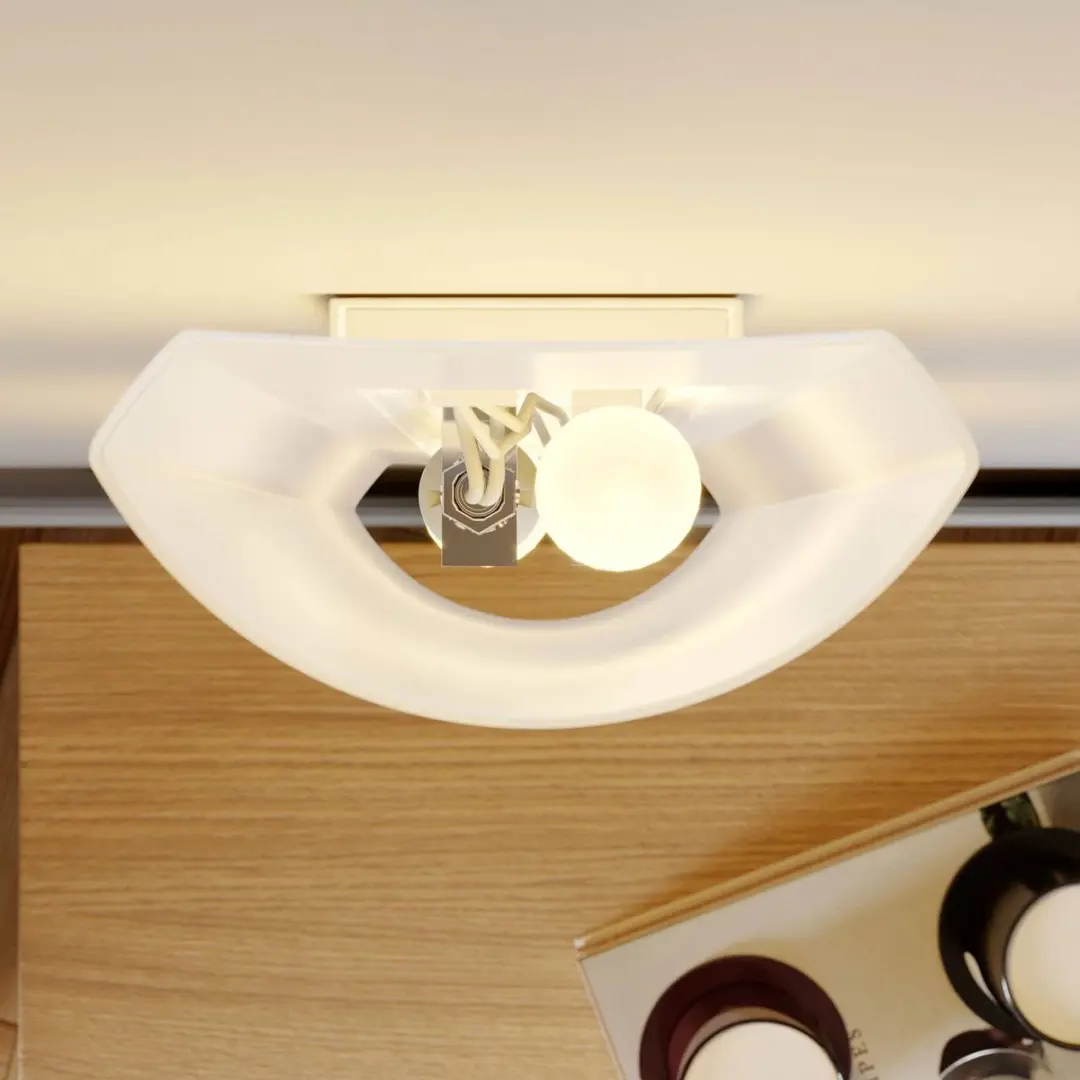 Lindby Wandlamp 2 Lichtpunten E14 - 39cm - Wit Opaal/Wit