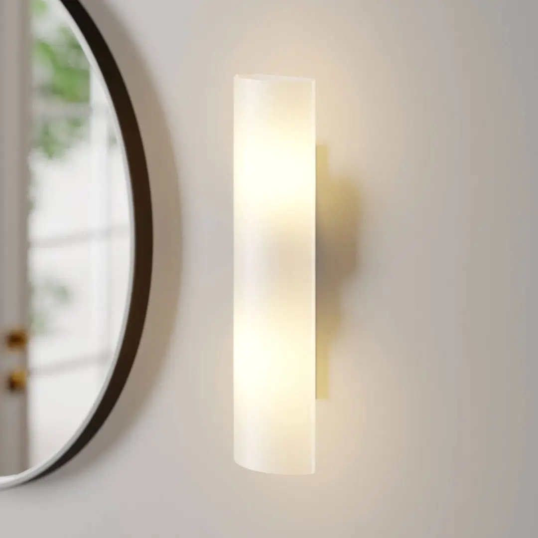 Lindby Wandlamp 2 Lichtpunten E14 - 39cm - Wit Opaal/Wit