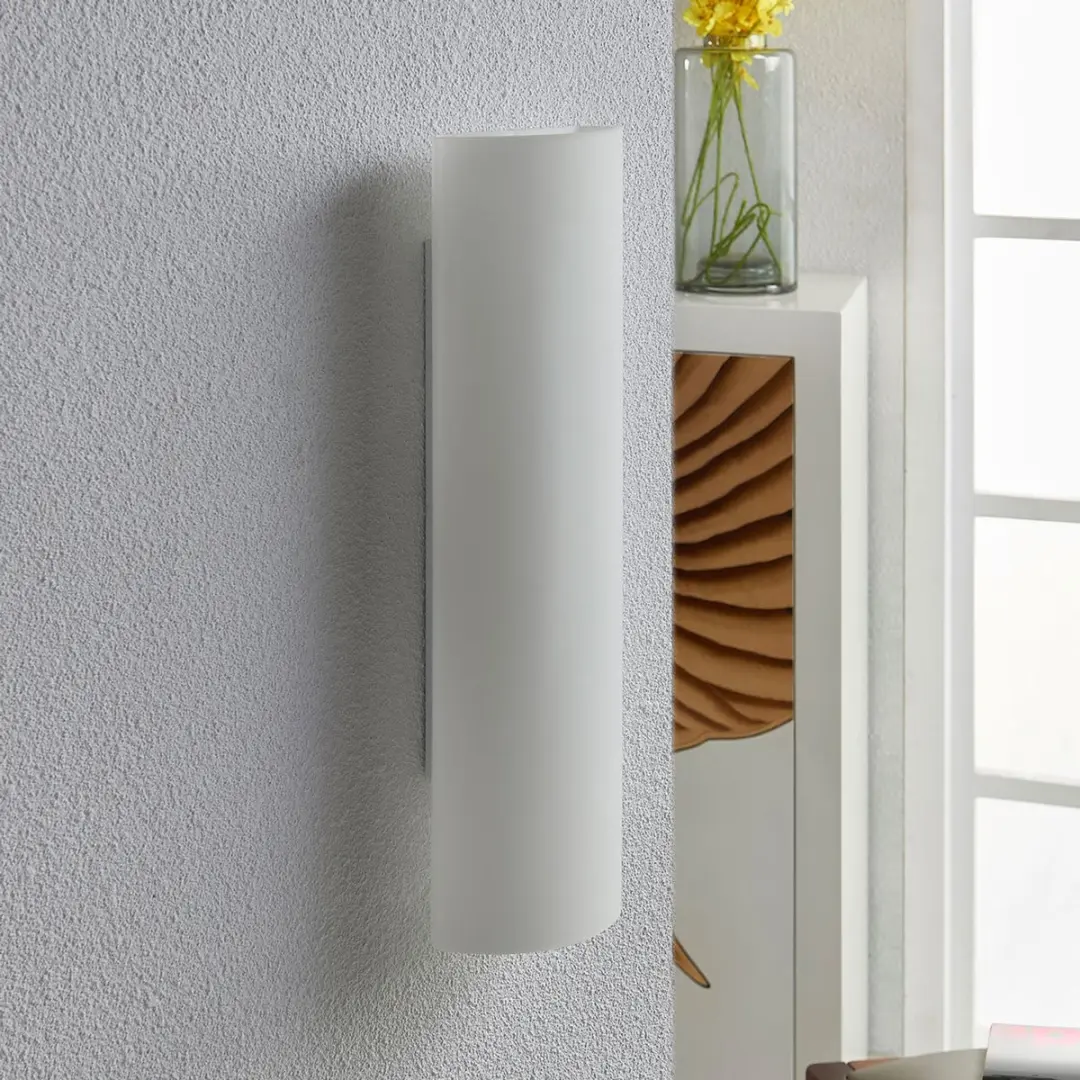 Lindby Wandlamp 2 Lichtpunten E14 - 39cm - Wit Opaal/Wit