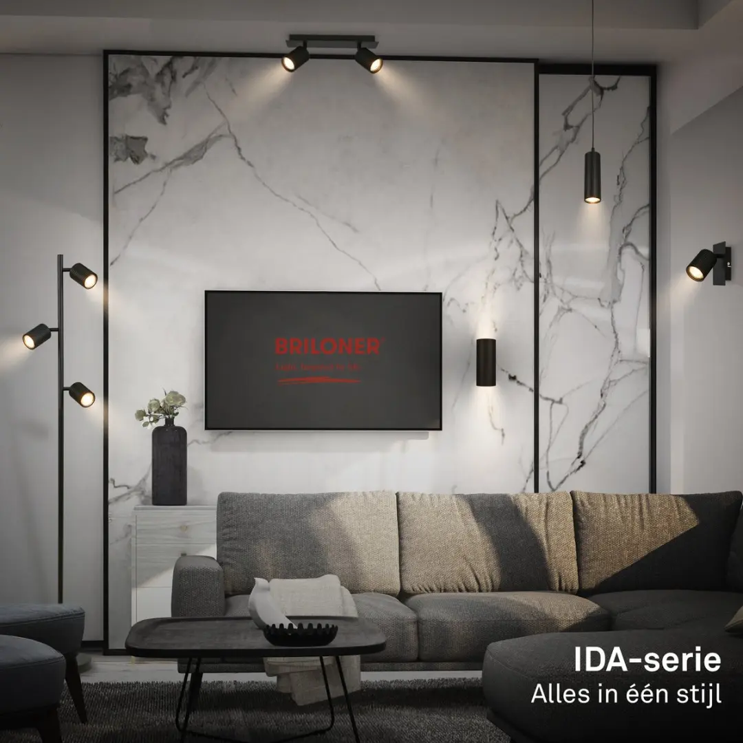 Briloner Ida Hanglamp - Zwart - 1x GU10