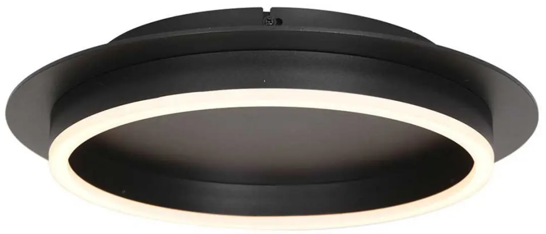 Steinhauer Plafonnieres Ringlux 3655ZW Plafondlamp - Ø32cm - Zwart