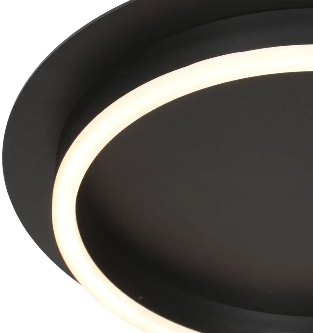 Steinhauer Plafonnieres Ringlux 3655ZW Plafondlamp - Ø32cm - Zwart