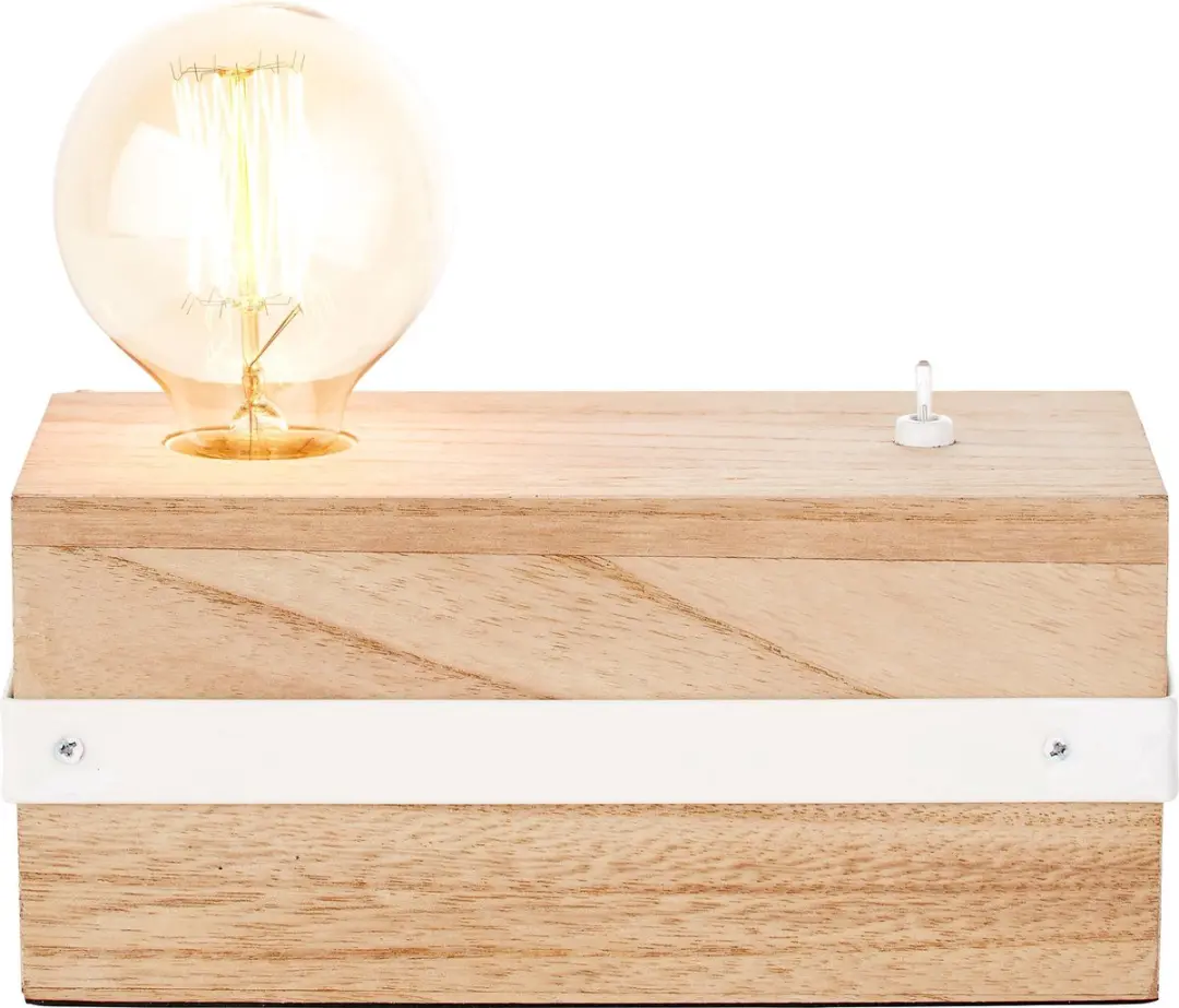 Brilliant Whitewood Tafellamp 1-lichts