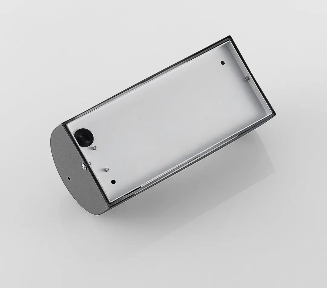 Lindby Wandlamp Buiten 1 Licht E27 - Antraciet/Heldere Glas