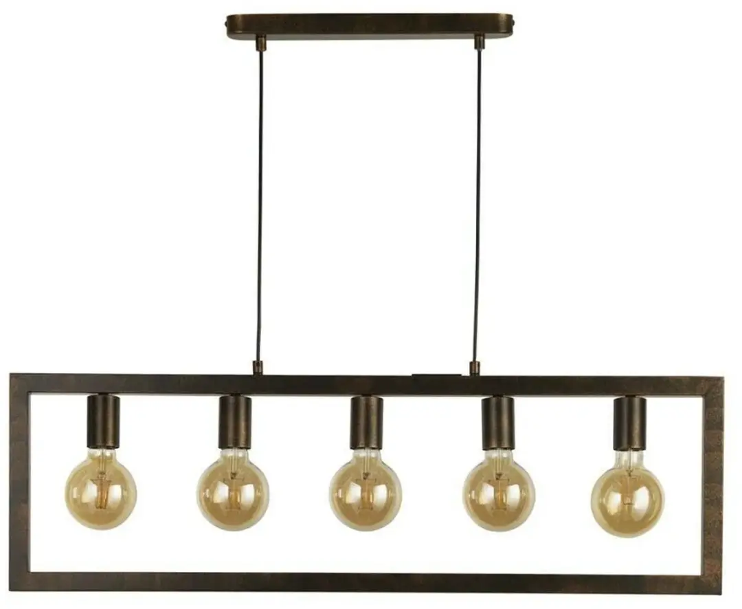 Searchlight Oblong Hanglamp 1 Lichtpunt - Rustiek Bruin