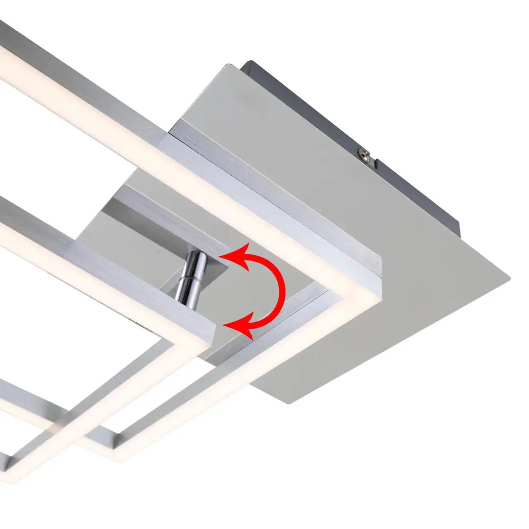 Briloner Frame LED Plafondlamp 24W - 1.800 Lumen - Chroom