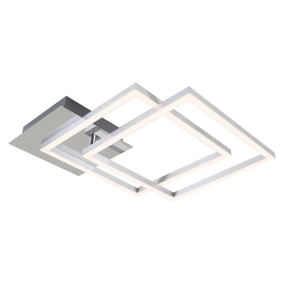 Briloner Frame LED Plafondlamp 24W - 1.800 Lumen - Chroom