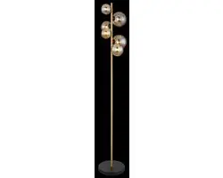 Globo Priska Vloerlamp 168cm Matt zwart - 6 Lichtpunten