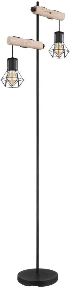 Globo Priska Vloerlamp 168cm Matt zwart - 6 Lichtpunten