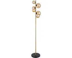 Globo Priska Vloerlamp 168cm Matt zwart