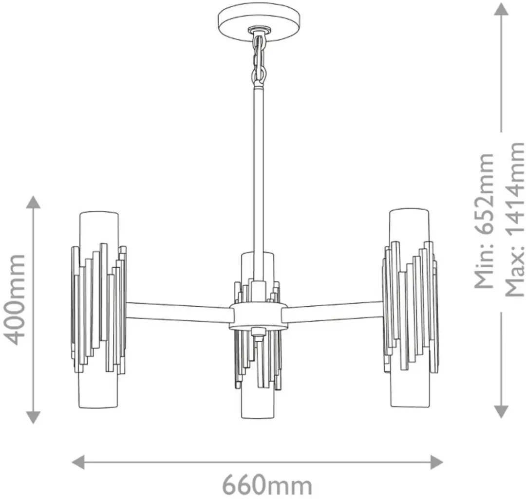 Elstead LED Kroonluchter 6x E27 - 40W - Brons