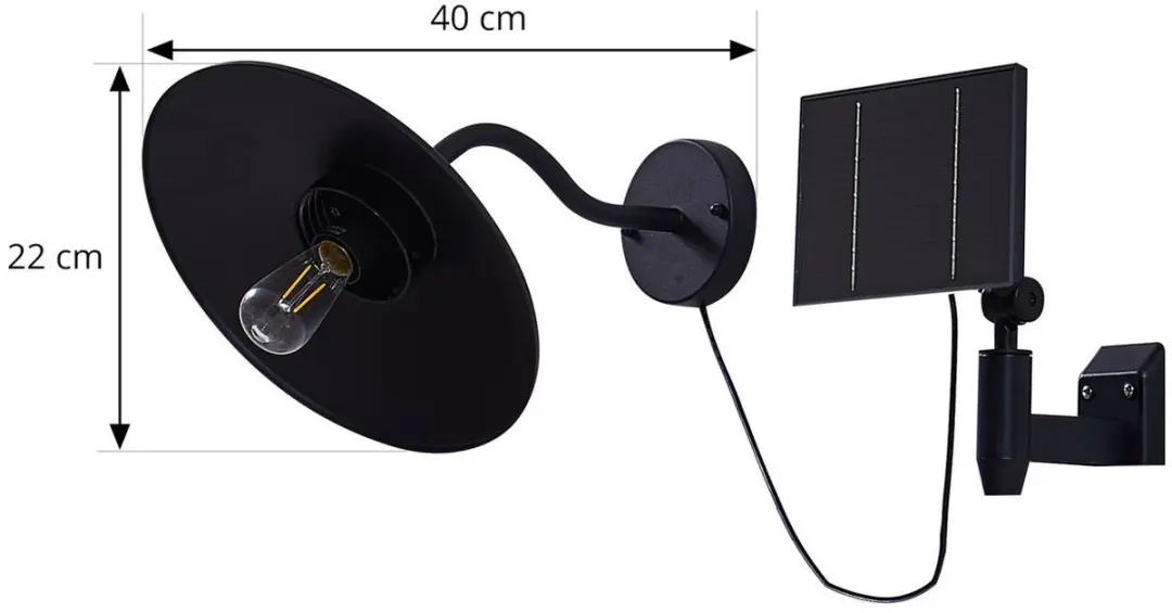 Lindby Solar Buitenlamp 1W - Zwart