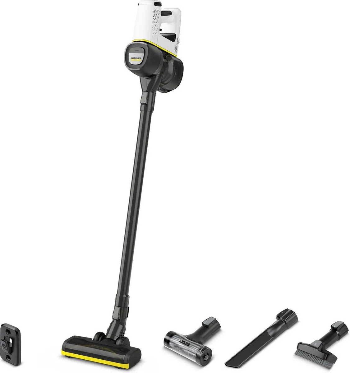 Kärcher VC 4 2-in-1 Steelstofzuiger - 21.6W - 0.65L - Zwart/Wit/Geel