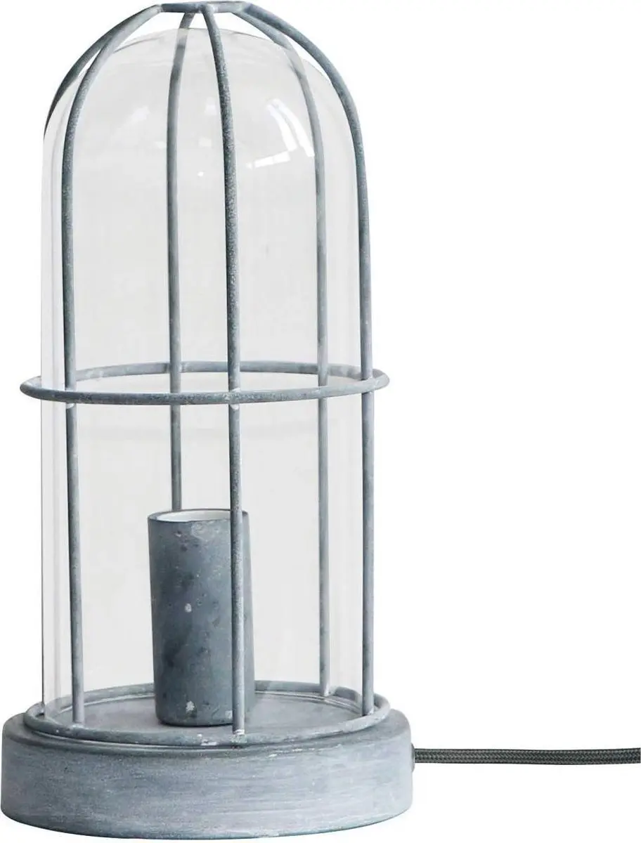 Brilliant Industriële Tafellamp Betonlook - 40W - Ø12,5cm