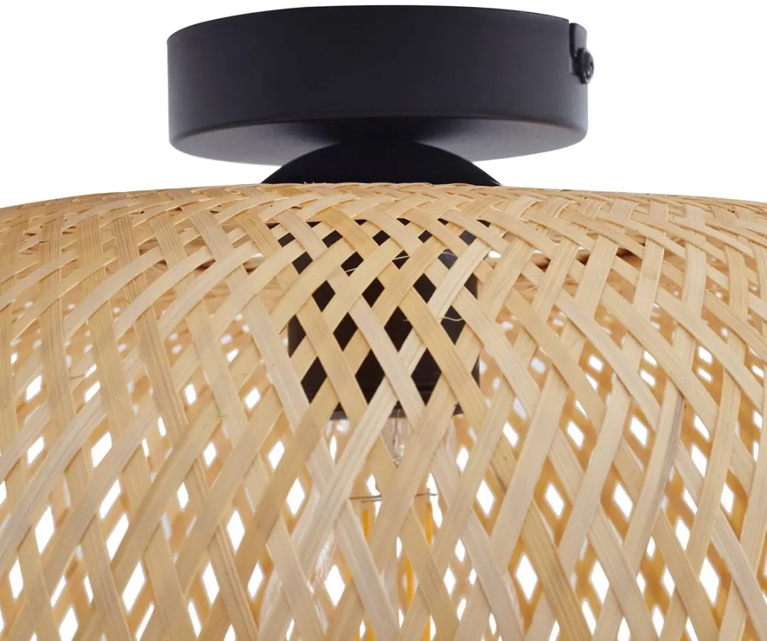 Lindby Plafondlamp Bamboe 1 Licht - Ø38cm