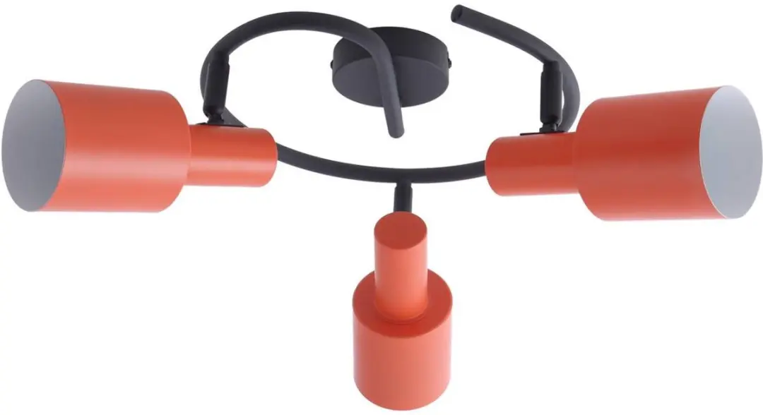 Lindby Buitenspot 3-lichts E27 - 15W - Oranje/Zwart