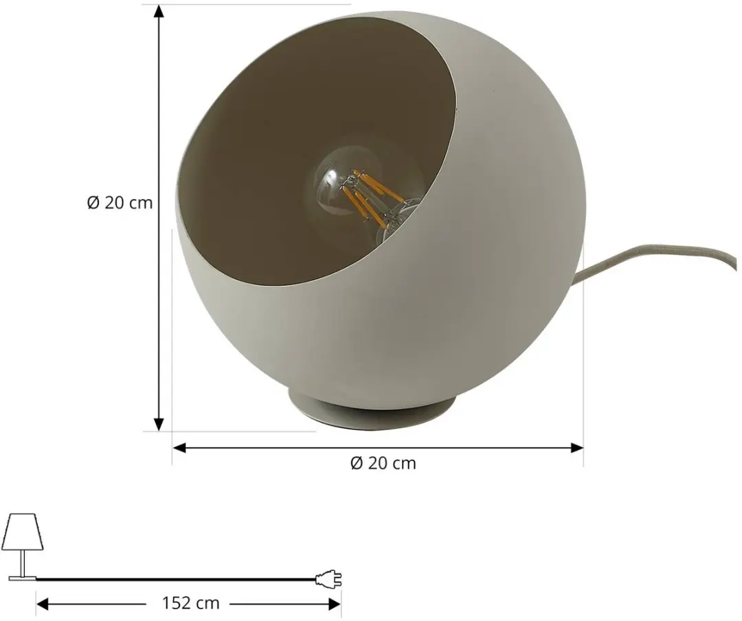 Lindby Tafellamp 1 Licht E27 Beige